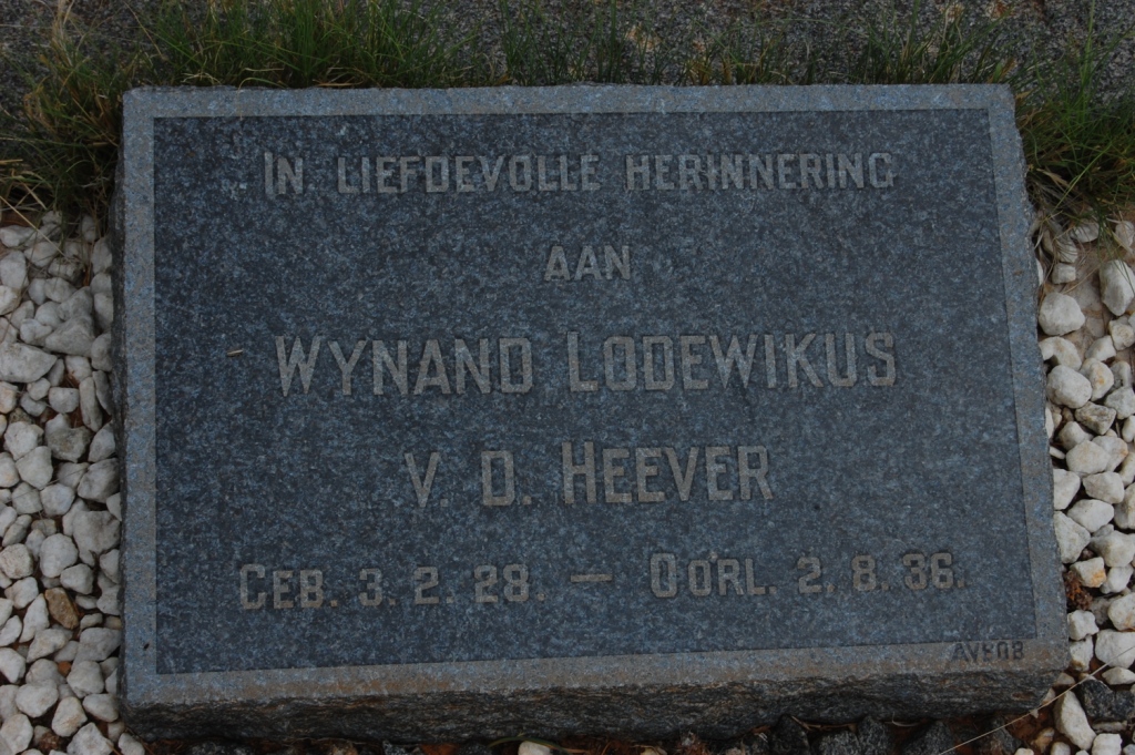 HEEVER Wynand Lodewikus, v.d. 1928-1936