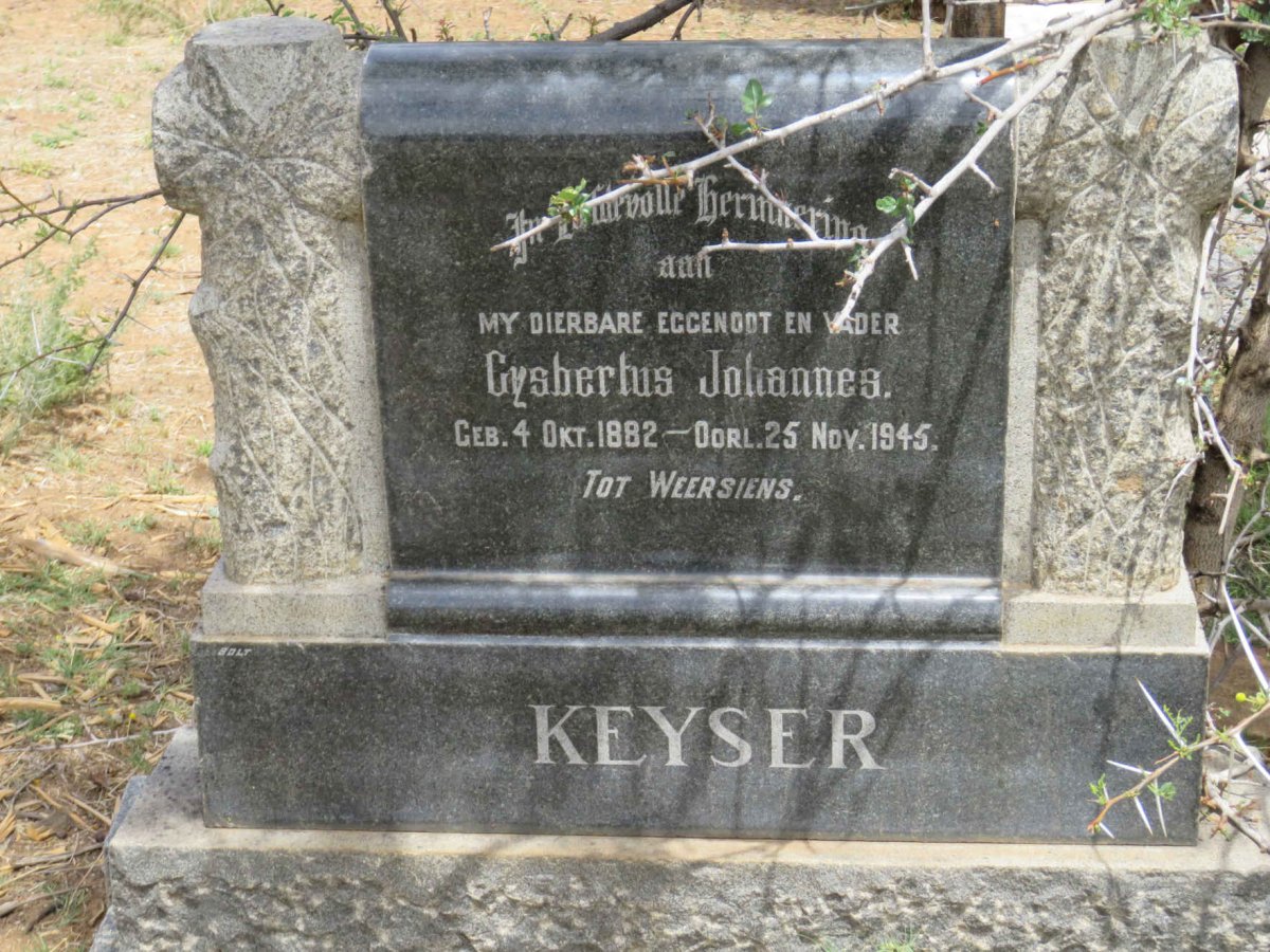 KEYSER Gysbertus Johannes 1882-1945