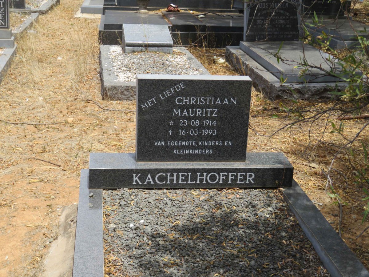 KACHELHOFFER Christiaan Mauritz 1914-1993