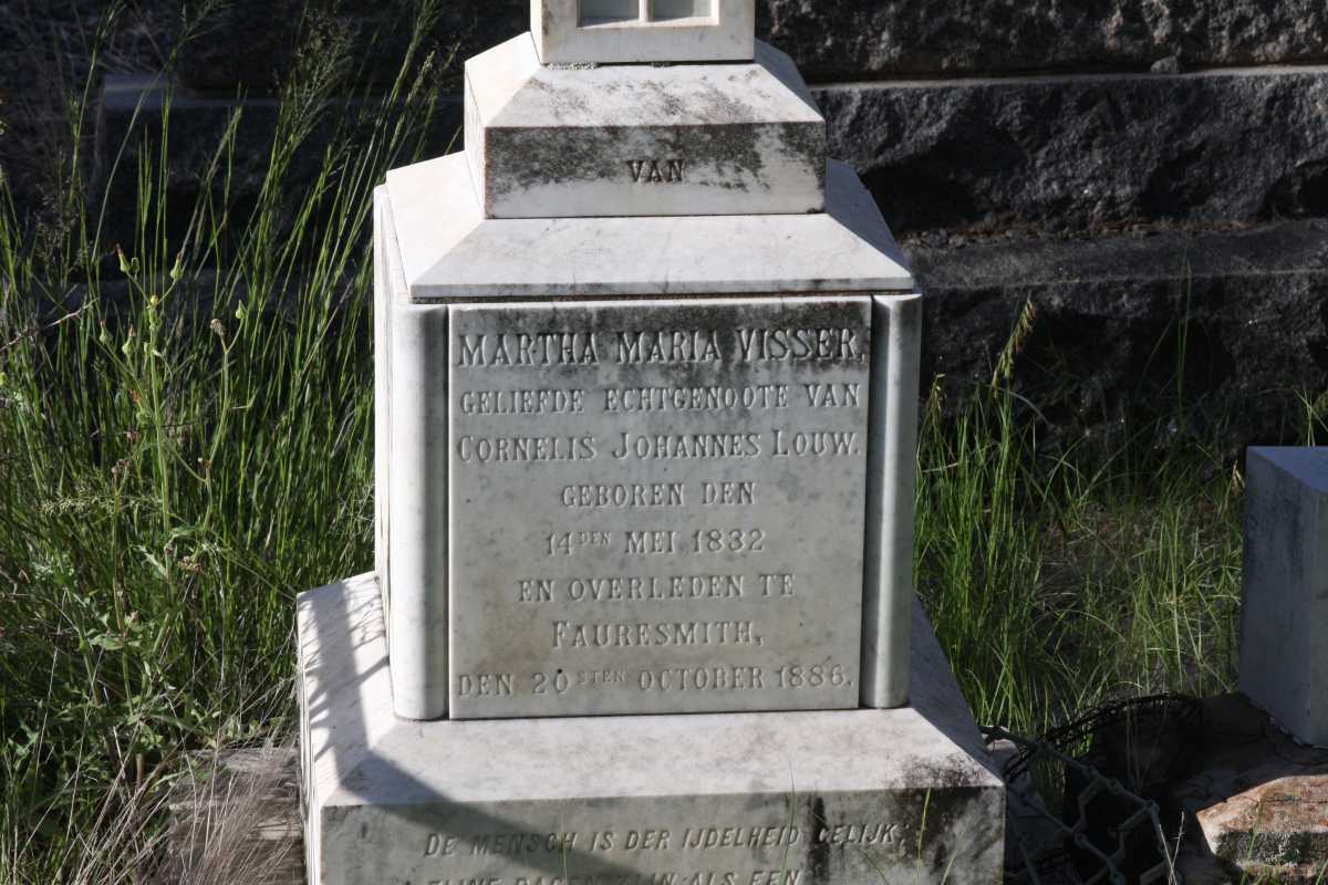 LOUW Martha Maria nee VISSER 1832-1886