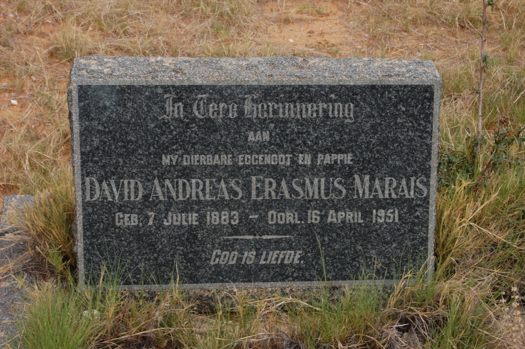 MARAIS David Andreas Erasmus 1883-1951