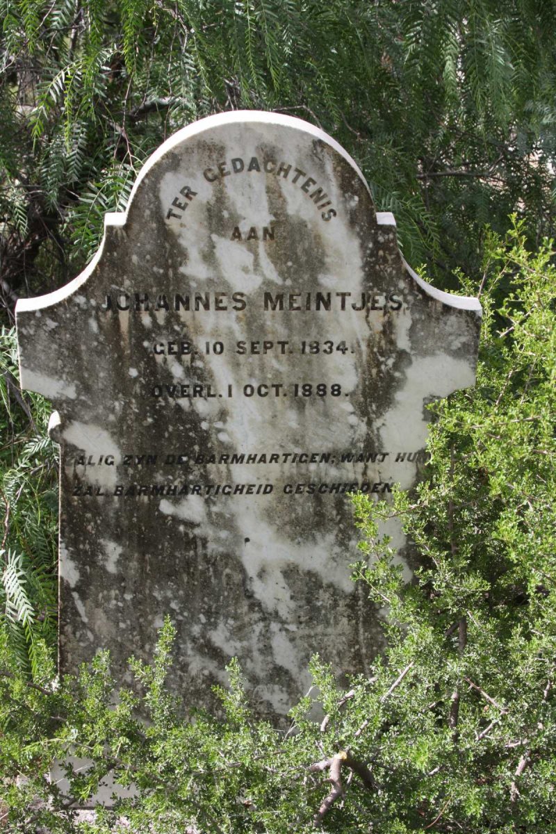 MEINTJES Johannes 1834-1888