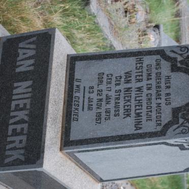 NIEKERK Hester Wilhelmina, van nee STRAUSS 1875-1957