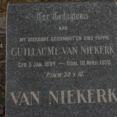 NIEKERK Guillaume, van 1894-1950