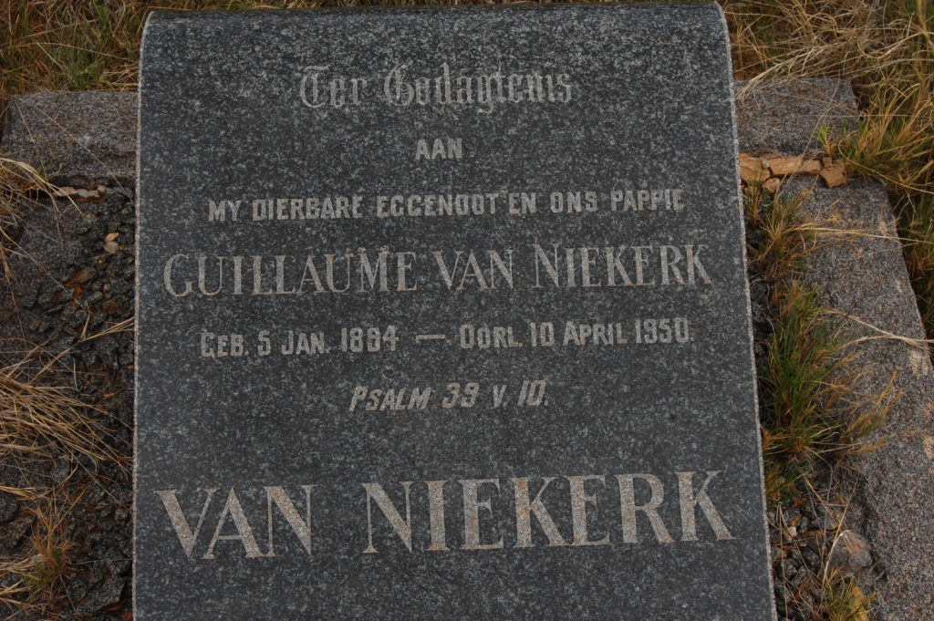 NIEKERK Guillaume, van 1894-1950