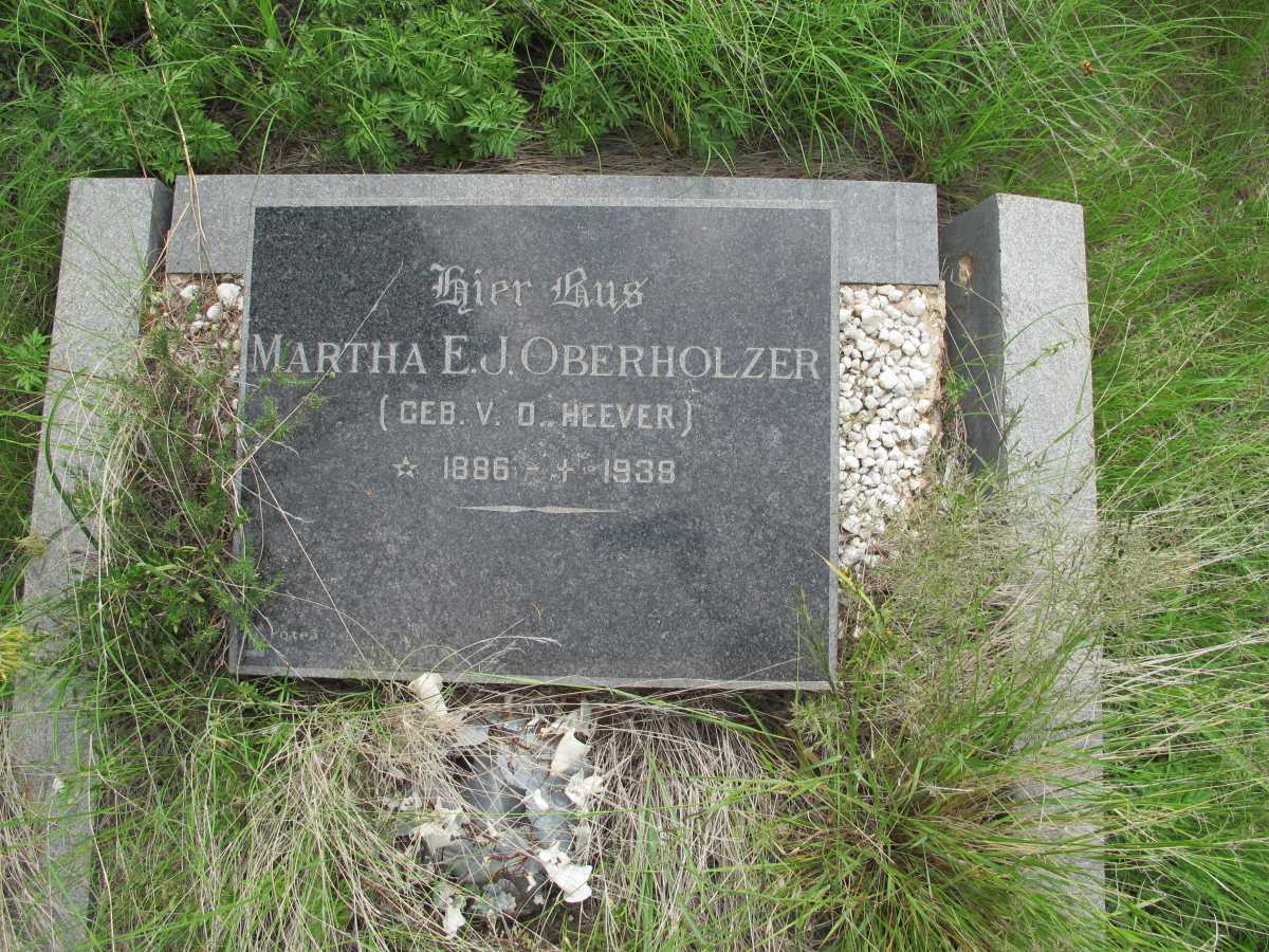 OBERHOLZER Martha E.J. nee v.d. HEEVER 1886-1938