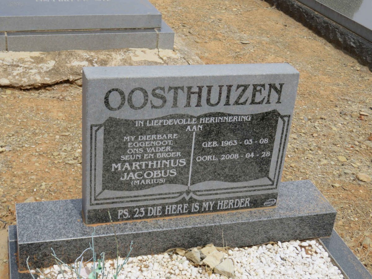 OOSTHUIZEN Marthinus Jacobus 1963-2008