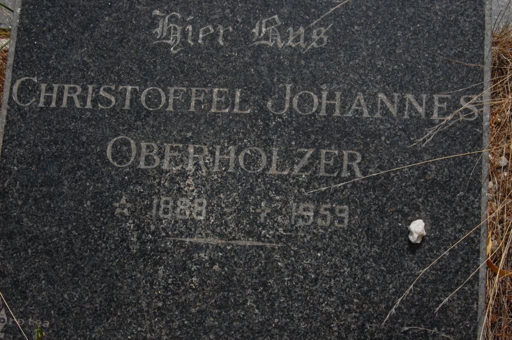 OBERHOLZER Christoffel Johannes 1888-1859