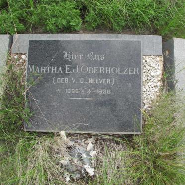 OBERHOLZER Martha E.J. nee v.d. HEEVER 1886-1938
