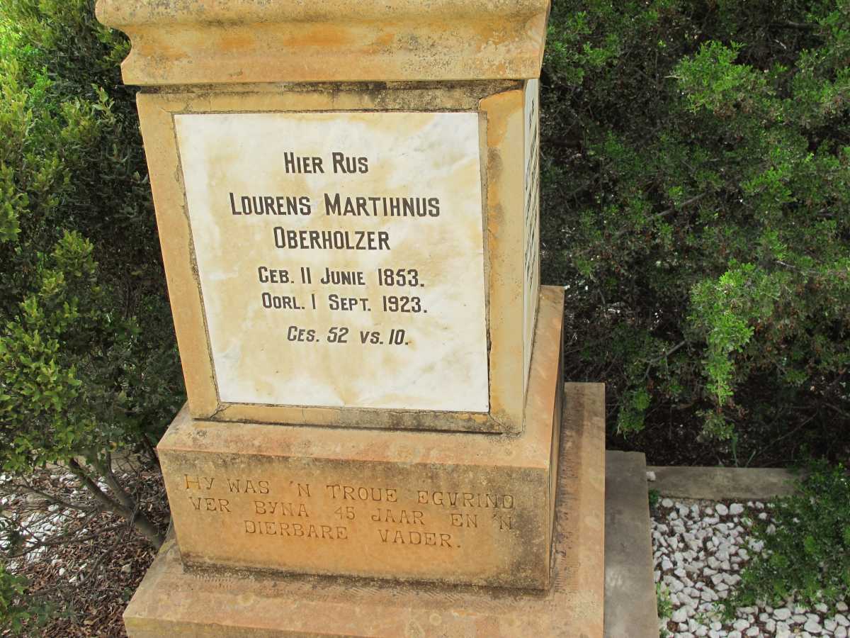 OBERHOLZER Lourens Martihnus 1853-1923