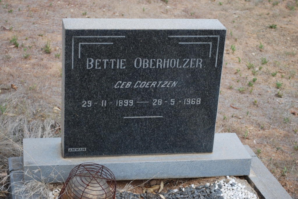 OBERHOLZER Bettie nee COERTZEN 1899-1968
