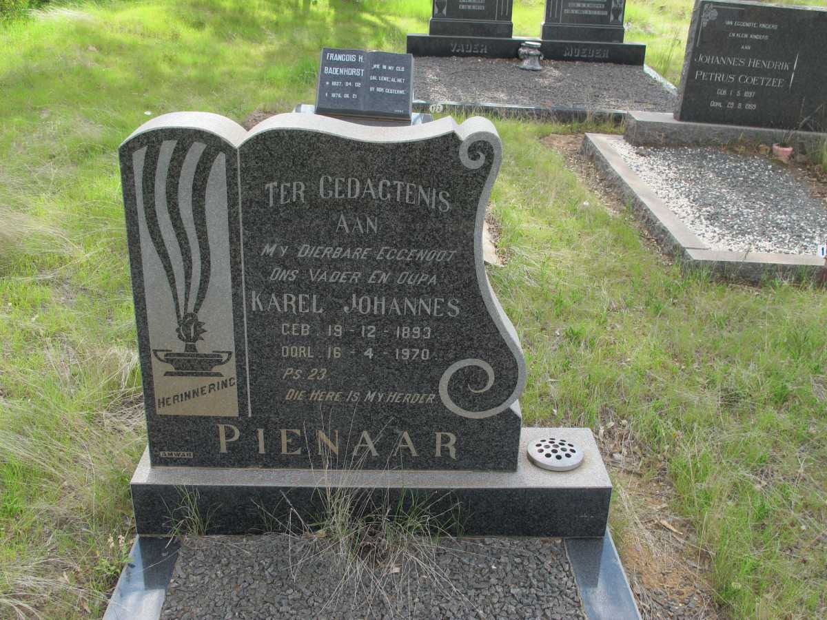 PIENAAR Karel Johannes 1893-1970
