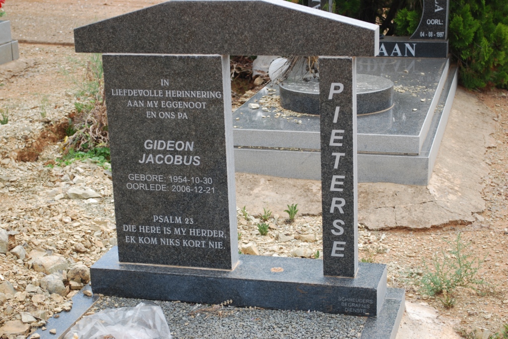 PIETERSE Gideon Jacobus 1954-2006