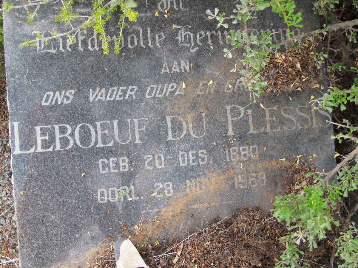 PLESSIS Leboeuf, du 1880-1968