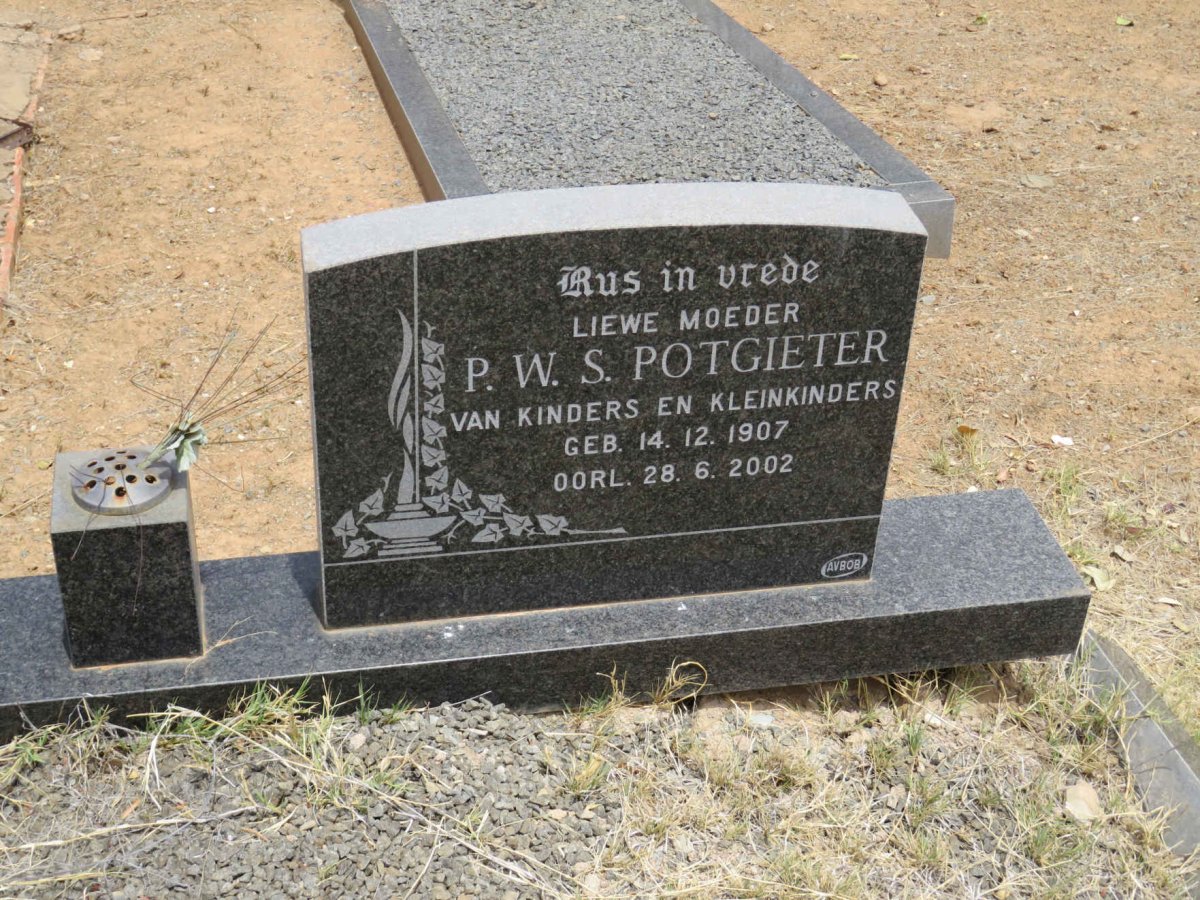 POTGIETER J.A. 1900-1984 &amp; P.W.S. 1907-2002