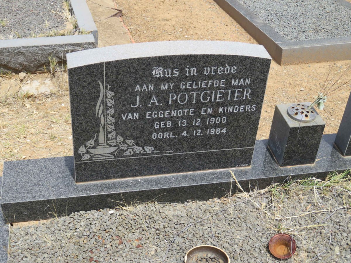 POTGIETER J.A. 1900-1984 &amp; P.W.S. 1907-2002