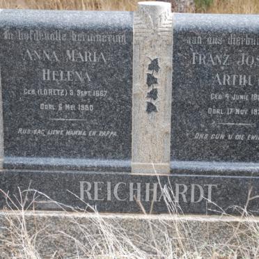 REICHHARDT Franz Joseph Arthur 1859-1928 &amp; Anna Maria Helena LORETZ 1867-1960