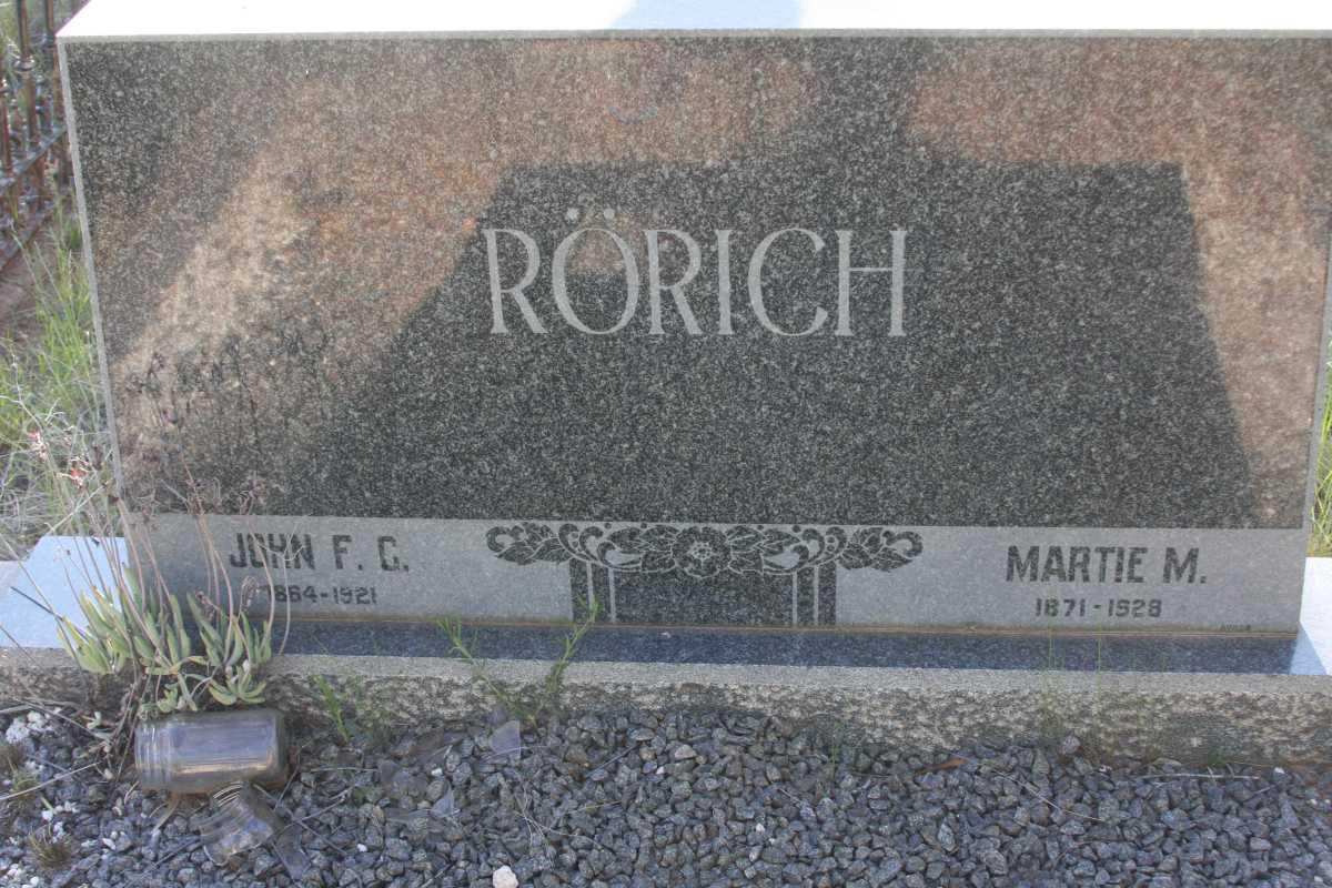 RORICH John F.G. 1864-1921 &amp; Martie M. 1871-1928