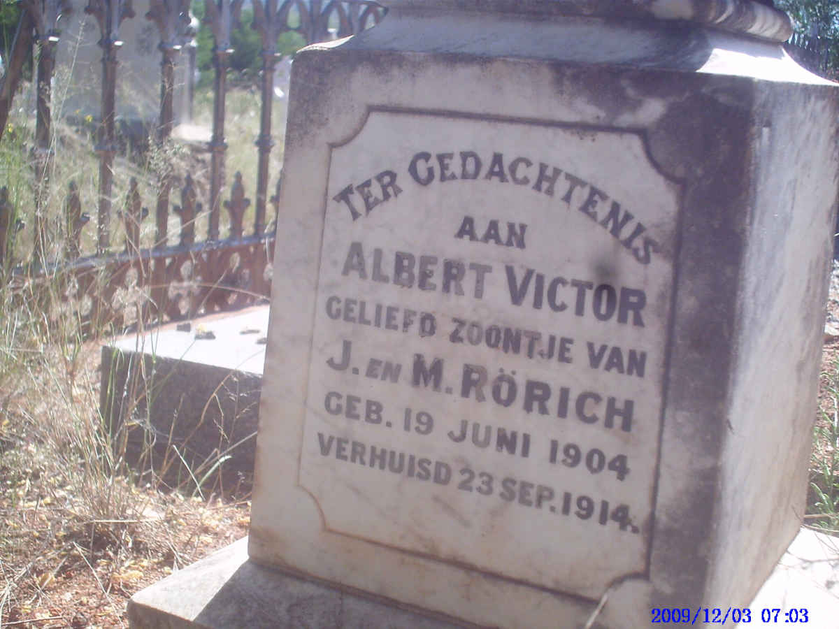 RORICH Albert Victor 1904-1914