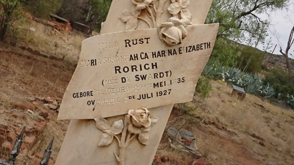 RORICH Maria Susannah Catharina Elizabeth nee DE SWARDT 1835-1927