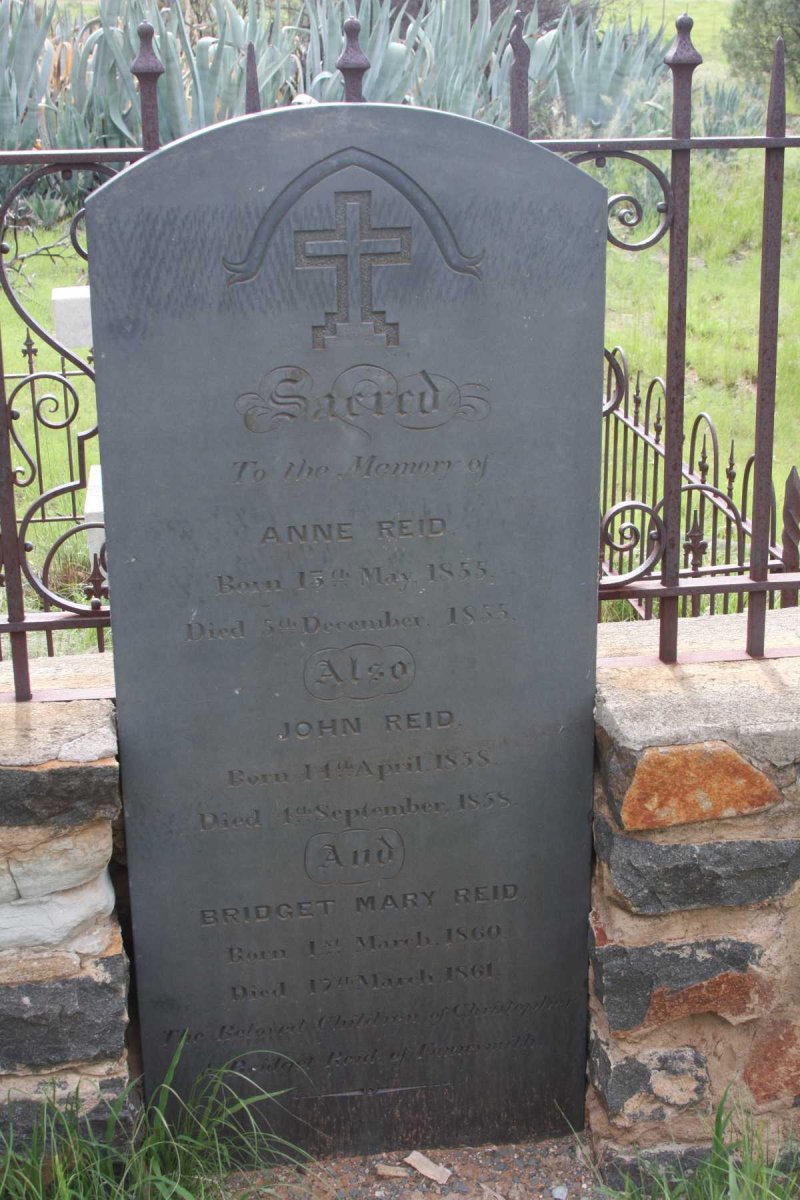 REID Anne 1855-1855 :: REID John 1858-1858 :: REID Bridget Mary 1860-1861 