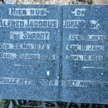 SWARDT Alfred Jacobus, de 1872-1936 & Johanna SLABBERT 187?-1926
