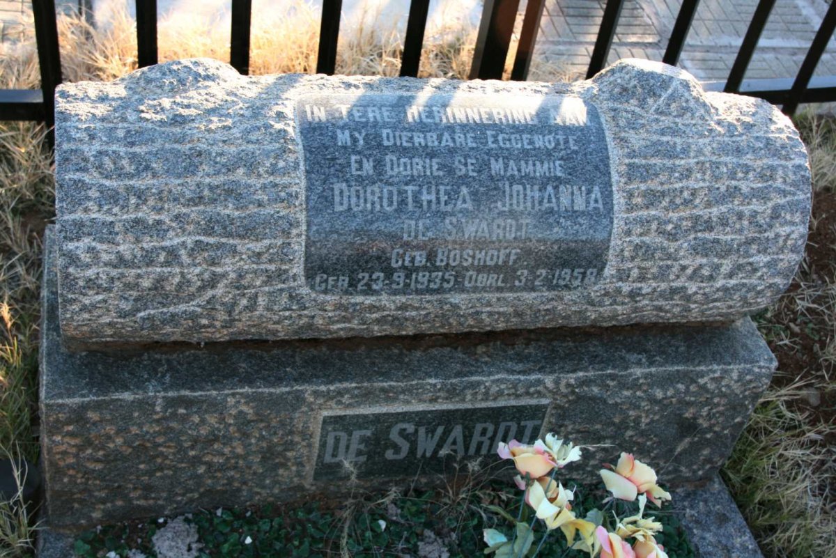 SWARDT Dorothea Johanna, de nee BOSHOFF 1935-1958
