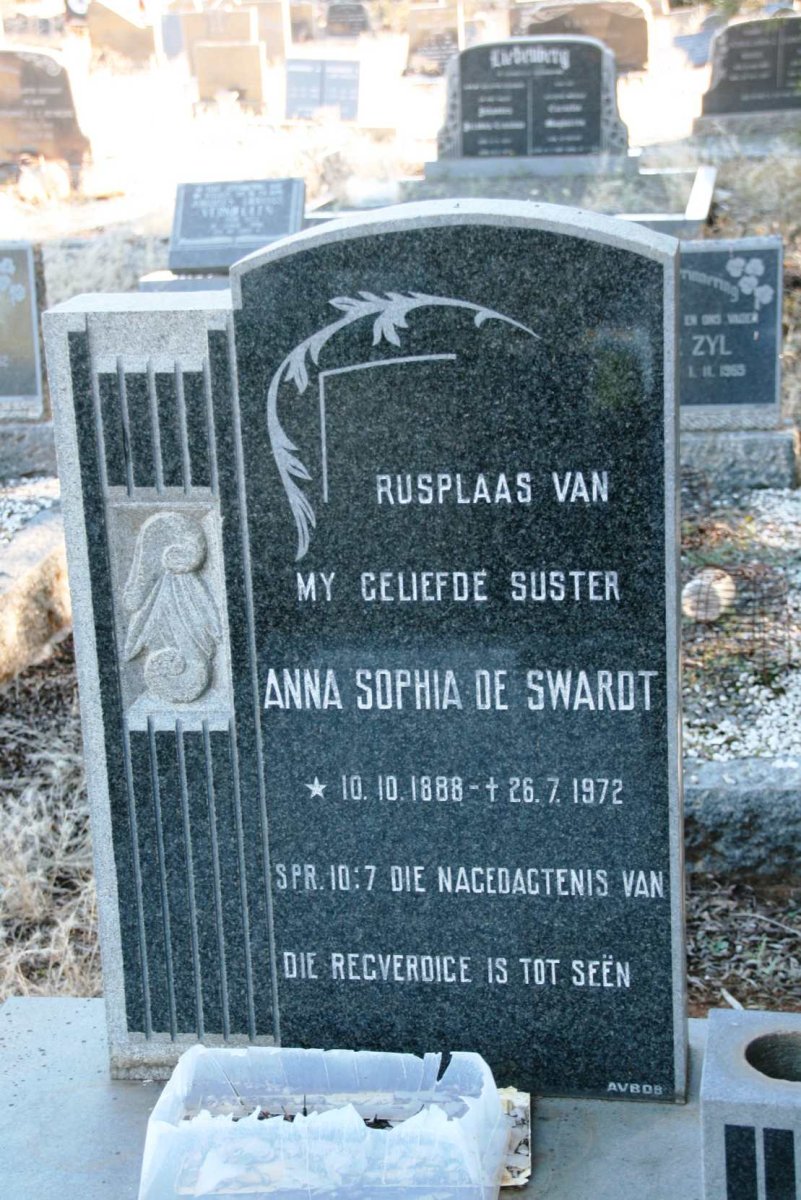 SWARDT Anna Sophia, de 1888-1972