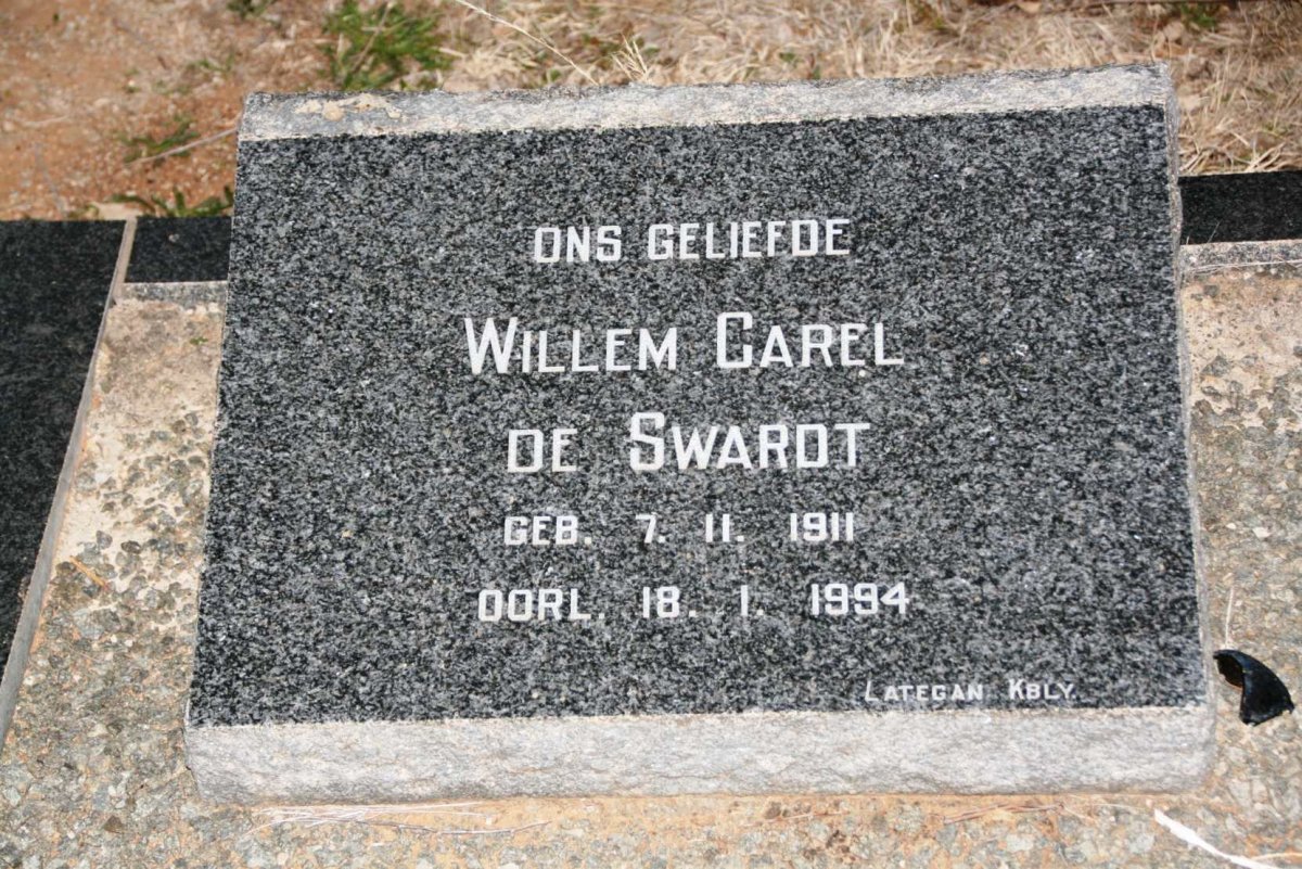 SWARDT Willem Carel, de 1911-1994