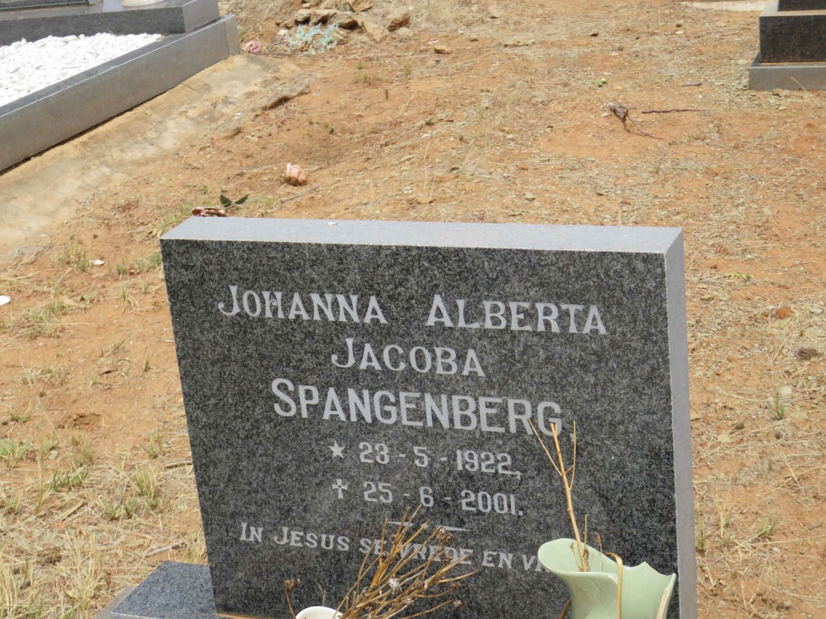SPANGENBERG Johanna Alberta Jacoba 1922-2001