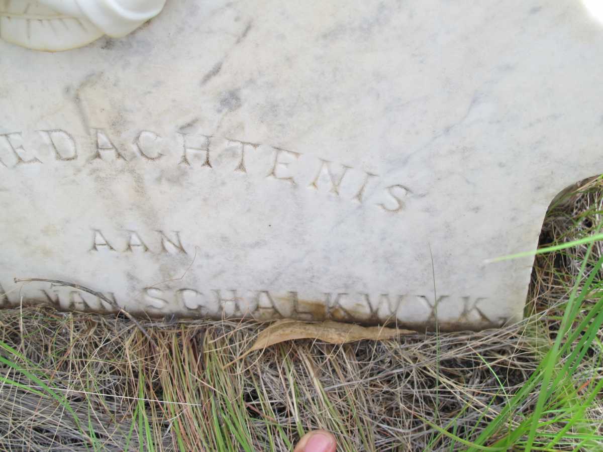 ? SCHALKWYK ?, van