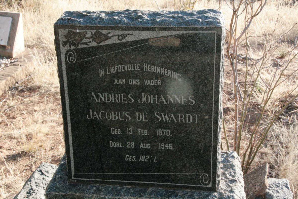 SWARDT Andries Johannes Jacobus, de 1870-1946