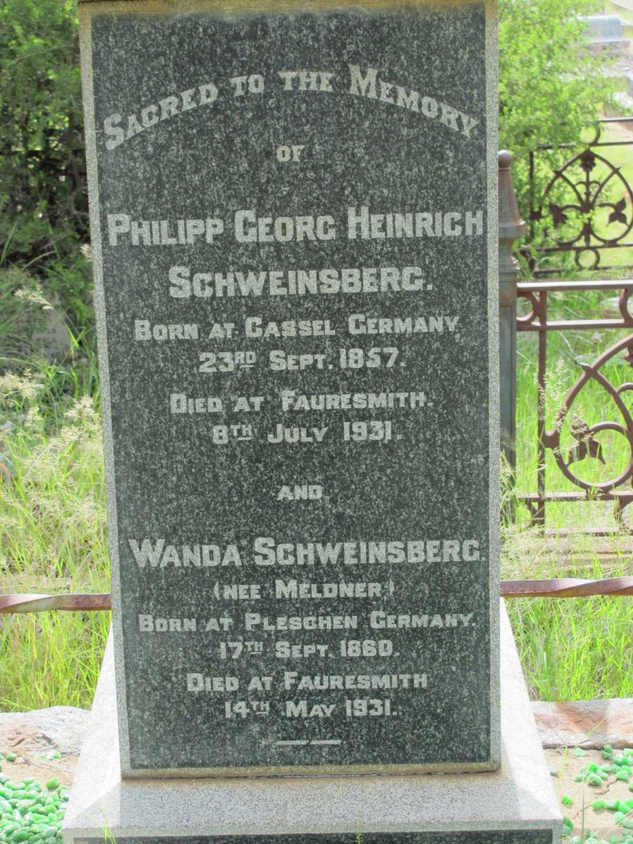 SCHWEINSBERG Philipp Georg Heinrich 1857-1931 &amp; Wanda MELDNER 1860-1931
