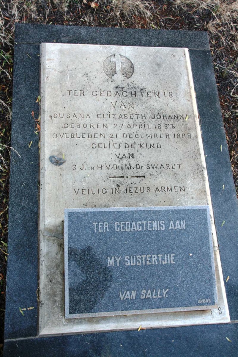 SWARDT Susana Elizabeth Johanna , de 188?-188?