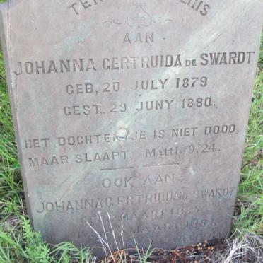 SWARDT Johanna Gertruida, de 1879-1880 :: DE SWARDT Johanna Gertruida 1885-1886
