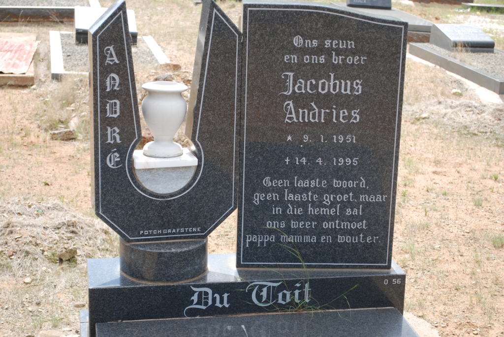 TOIT Jacobus Andries, du 1951-1995