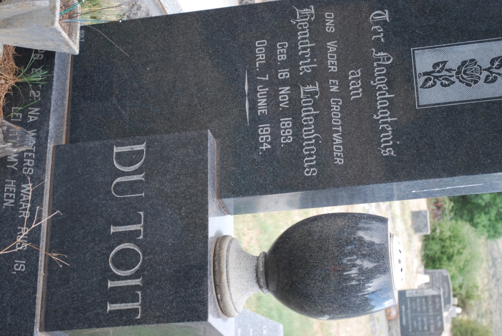 TOIT Hendrik Lodewicus, du 1893-1964