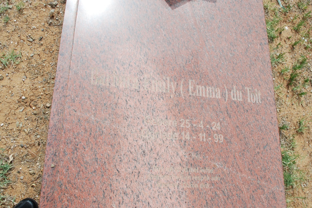 TOIT Barbara Emily, du 1924-1999