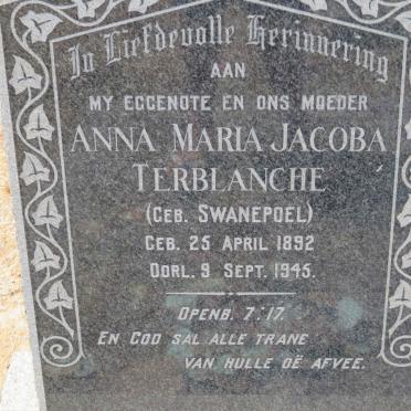 TERBLANCHE Anna Maria Jacoba nee SWANEPOEL 1892-1945