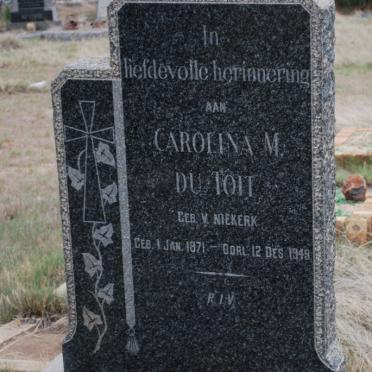 TOIT Carolina M., du nee V. NIEKERK 1871-1949