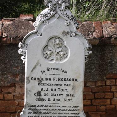 TOIT Andries Johannes, du 1838-1916 &amp; Caroline F. ROSSOUW 1842-1897 &amp; Anna Magdalena 1848-1905