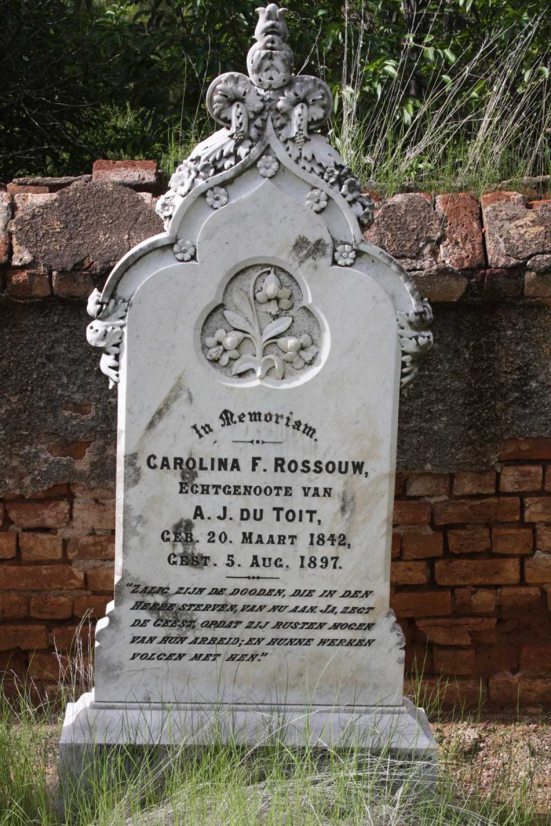 TOIT Carolina F., du nee ROSSOUW 1842-1897