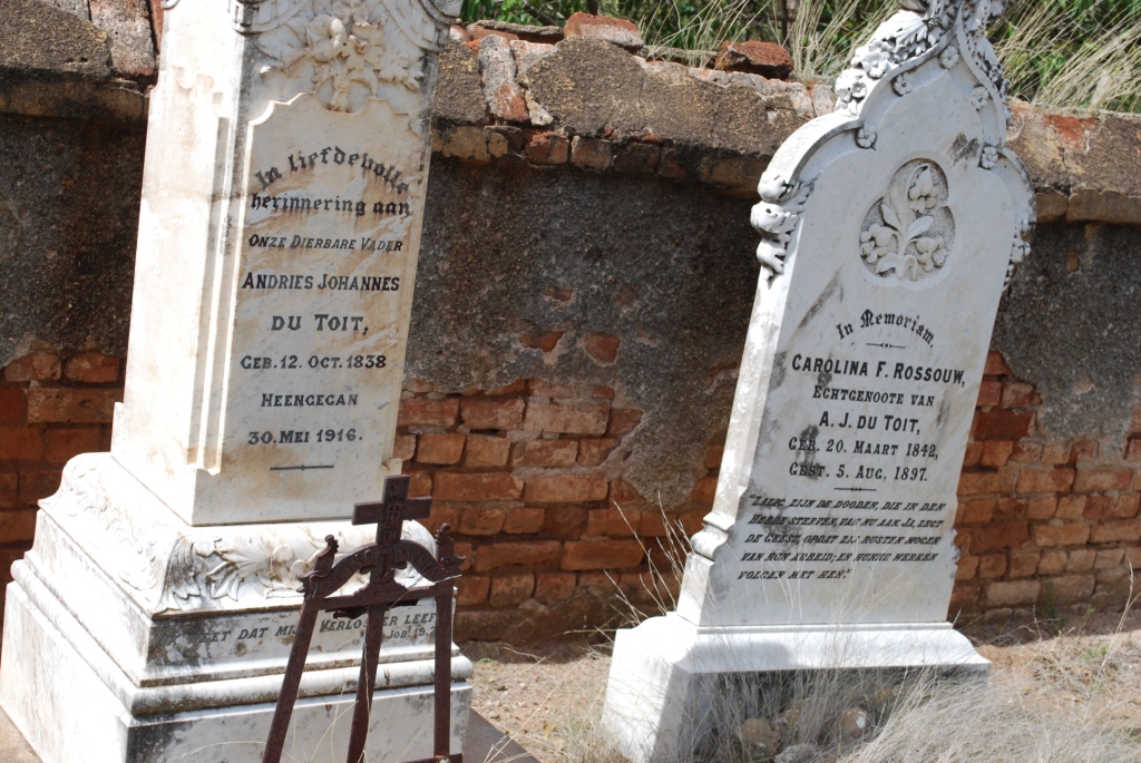TOIT Andries Johannes, du 1838-1916 &amp; Caroline F. nee ROSSOUW 1842-1897 &amp; Anna Magdalena 1848-1905