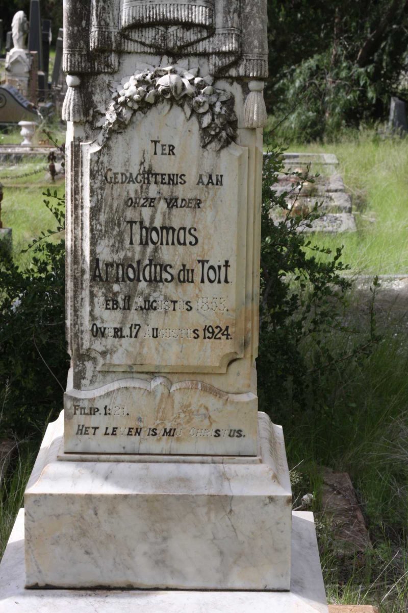 TOIT Thomas Arnoldus, du 1853-1924