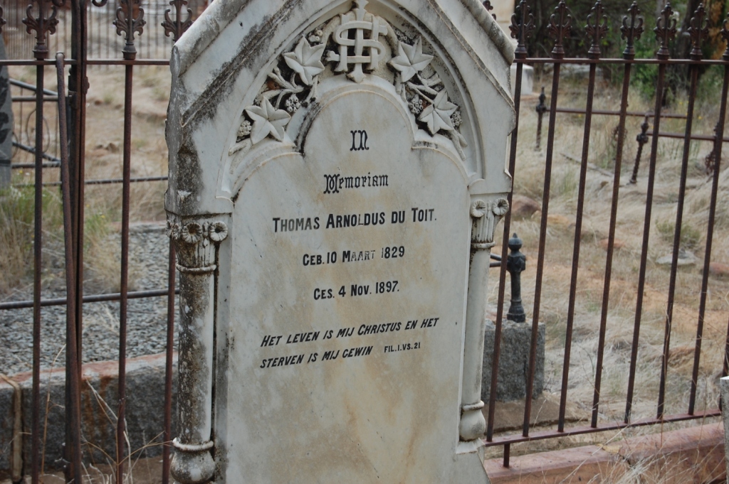 TOIT Thomas Arnoldus, du 1829-1897