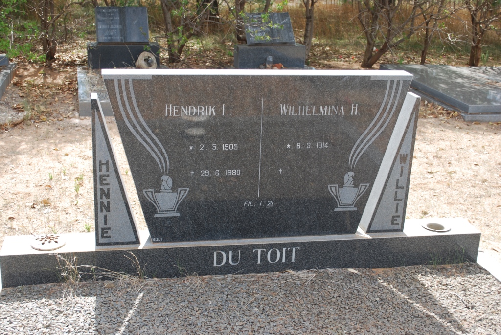 TOIT Hendrik L., du 1905-1980 &amp; Wilhelmina 1914-