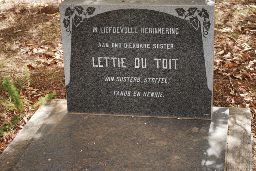 TOIT Lettie, du
