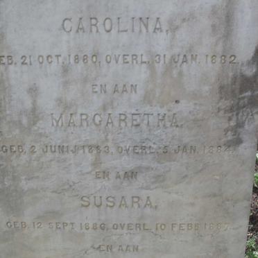TOIT Andries, du 1879-1879 :: DU TOIT Carolina 1880-1882 :: DU TOIT Margaretha 1883-1884 :: DU TOIT Susara 1886-1887