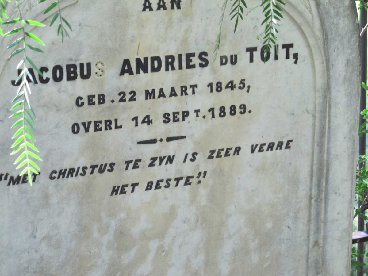 TOIT Jacobus Andries, du 1845-1899