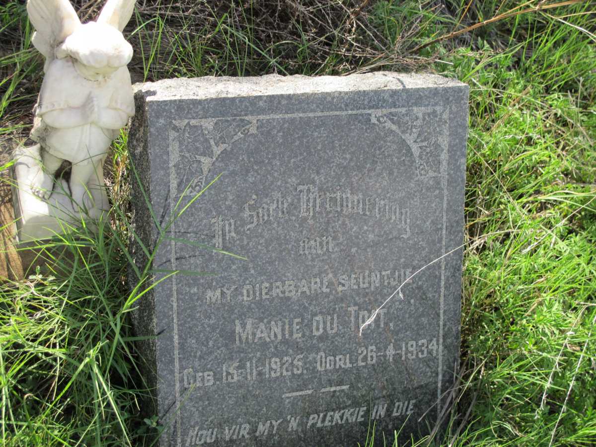 TOIT Manie, du 1925-1934